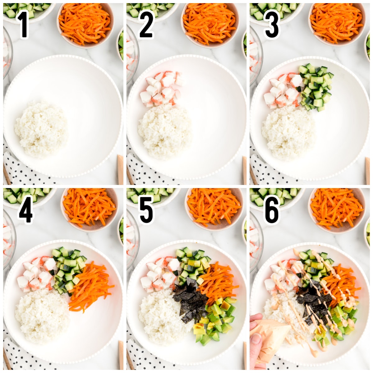 sushi bowl step by step