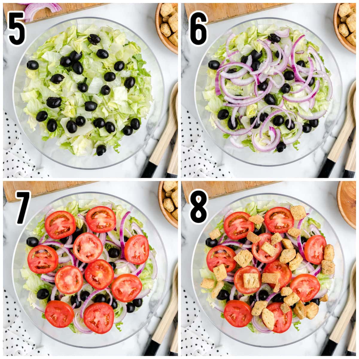 arranging vegetables in a bowl