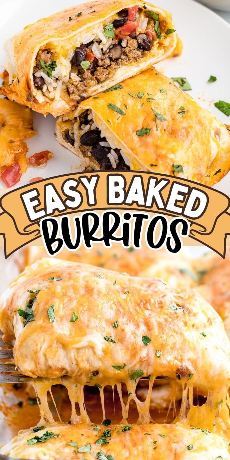 baked burritos pin.