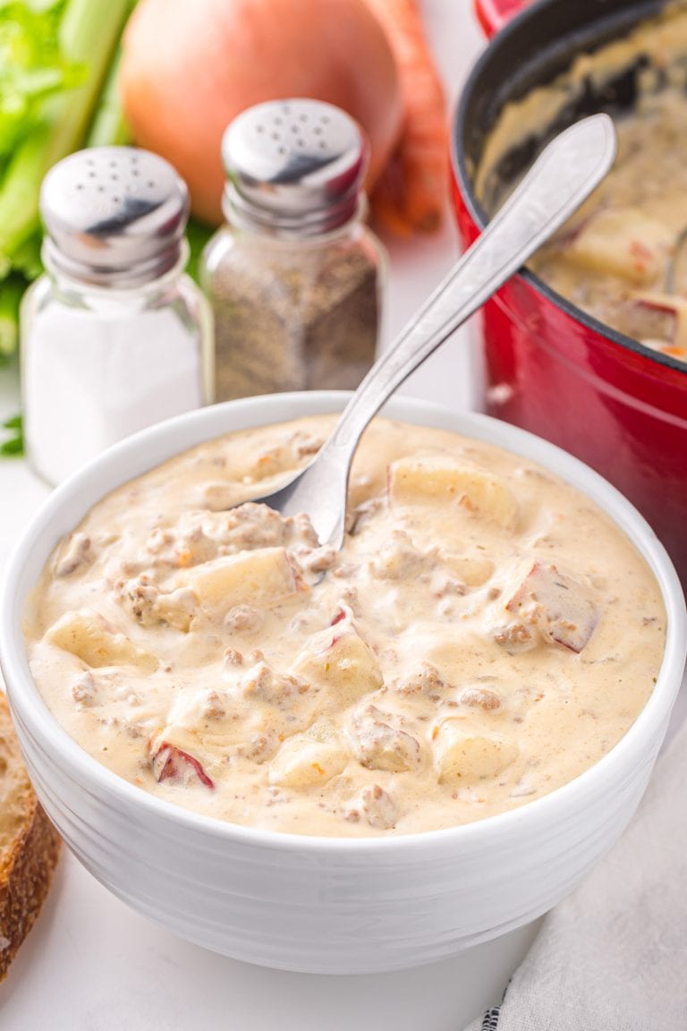 Easy Cheeseburger Soup with Velveeta Princess Pinky Girl