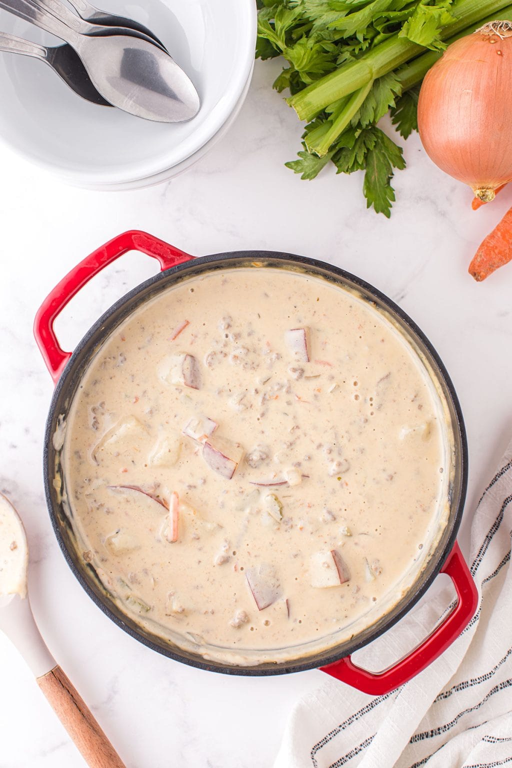 Easy Cheeseburger Soup with Velveeta Princess Pinky Girl