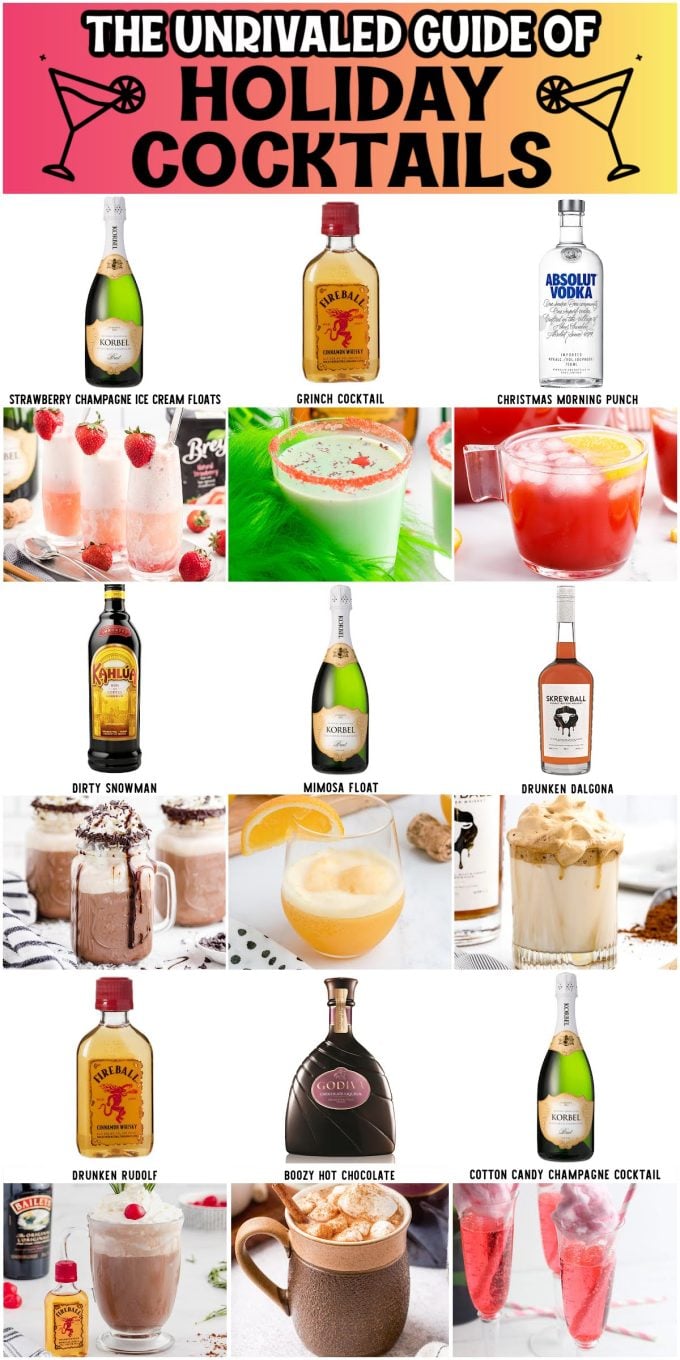 Holiday cocktails guide Pinterest