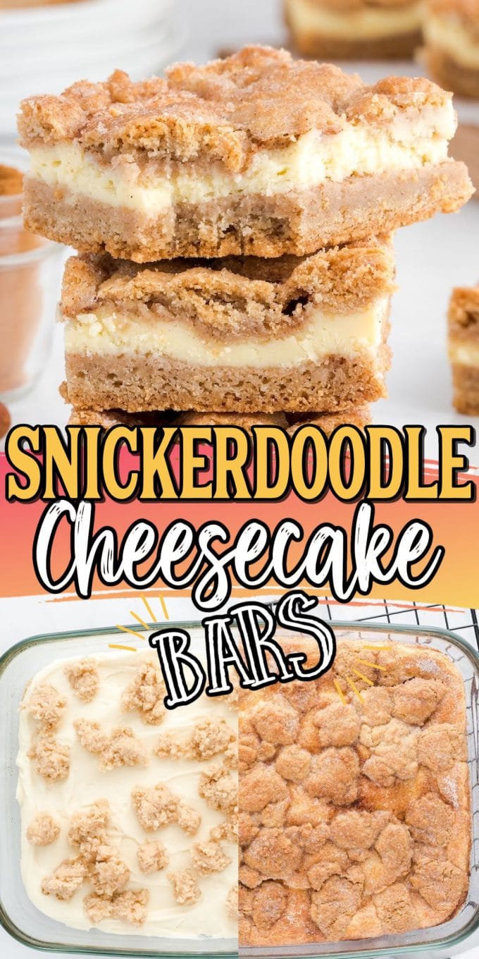 Snickerdoodle Cheesecake Bars pinterest