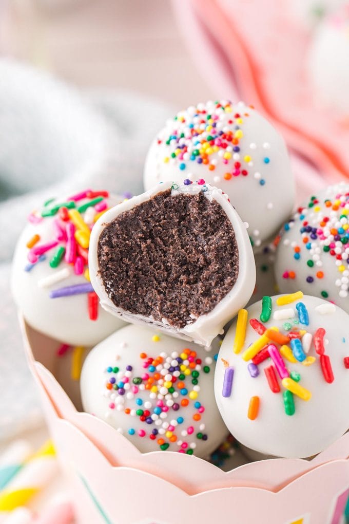 Birthday Cake Oreo Balls - Princess Pinky Girl