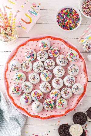 Birthday Cake Oreo Balls - Princess Pinky Girl