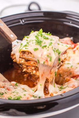 Easy Crock Pot Lasagna Recipe - Princess Pinky Girl