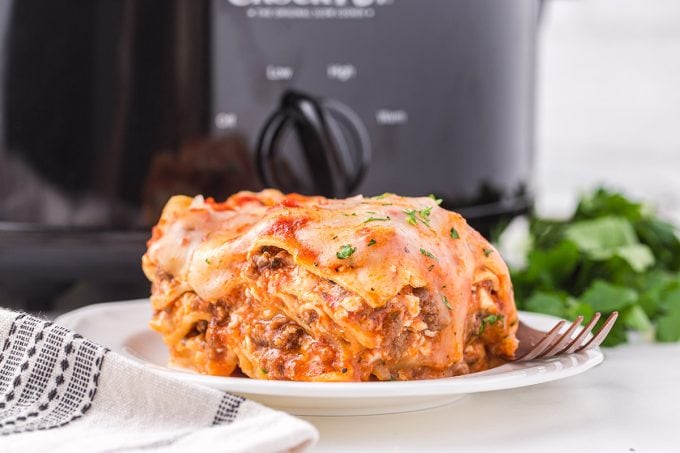 Easy Crock Pot Lasagna Recipe - Princess Pinky Girl