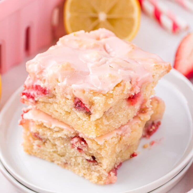 Strawberry Lemon Blondies