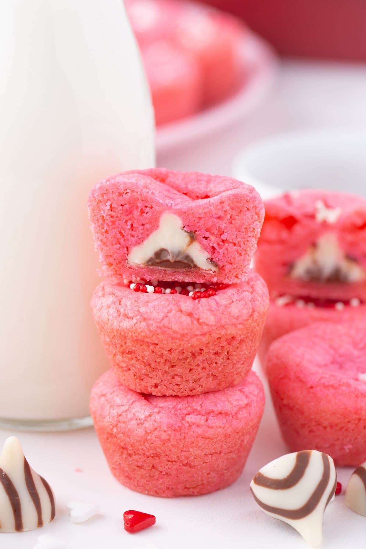 valentines day cookie cups