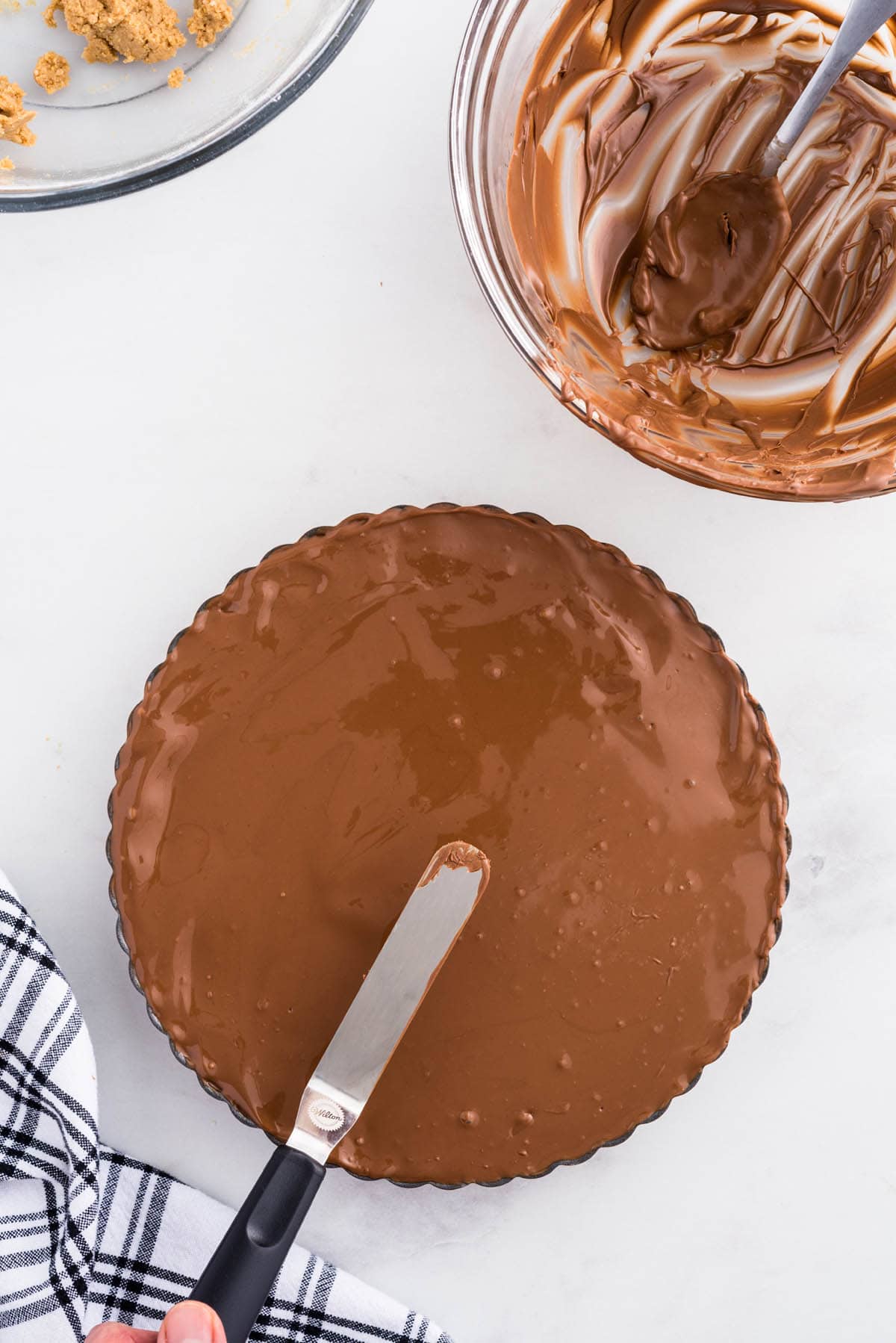 top with chocolate layer