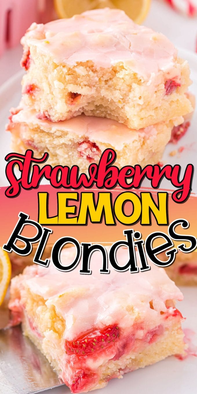 Strawberry Lemon Blondies pinterest