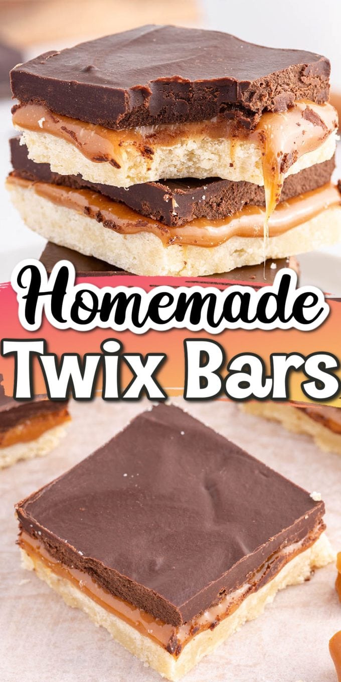 Homemade Twix Bars Recipe pinterest