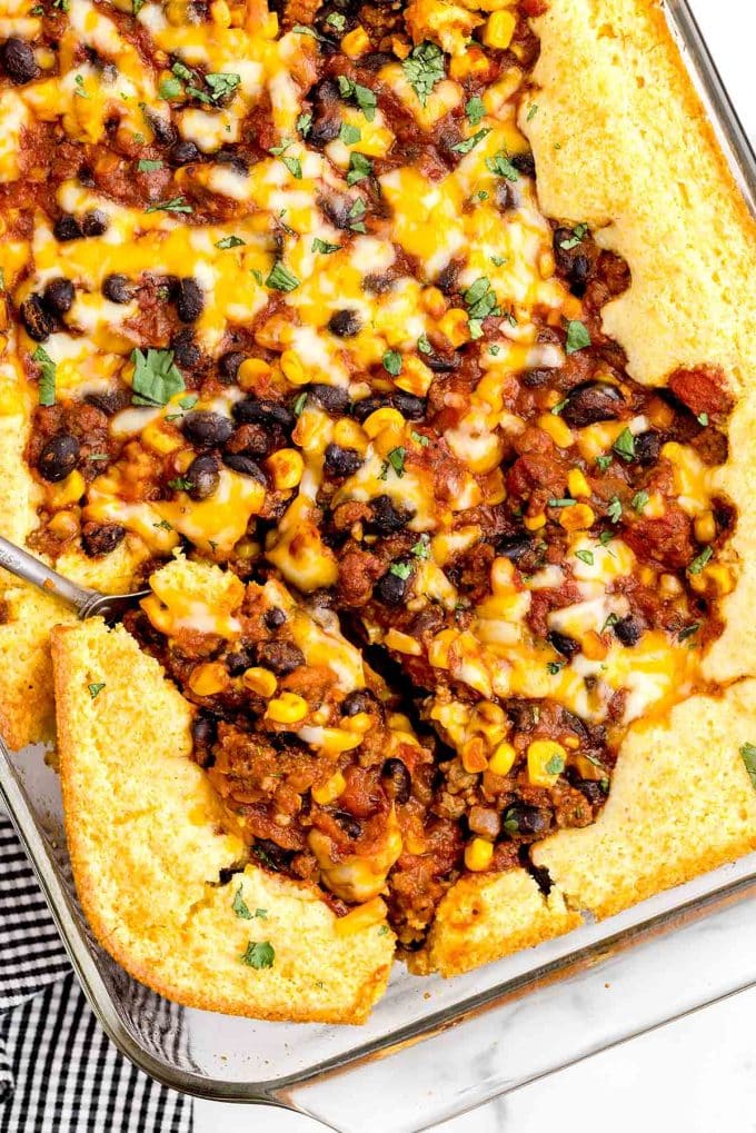 Chili Cornbread Casserole - Princess Pinky Girl