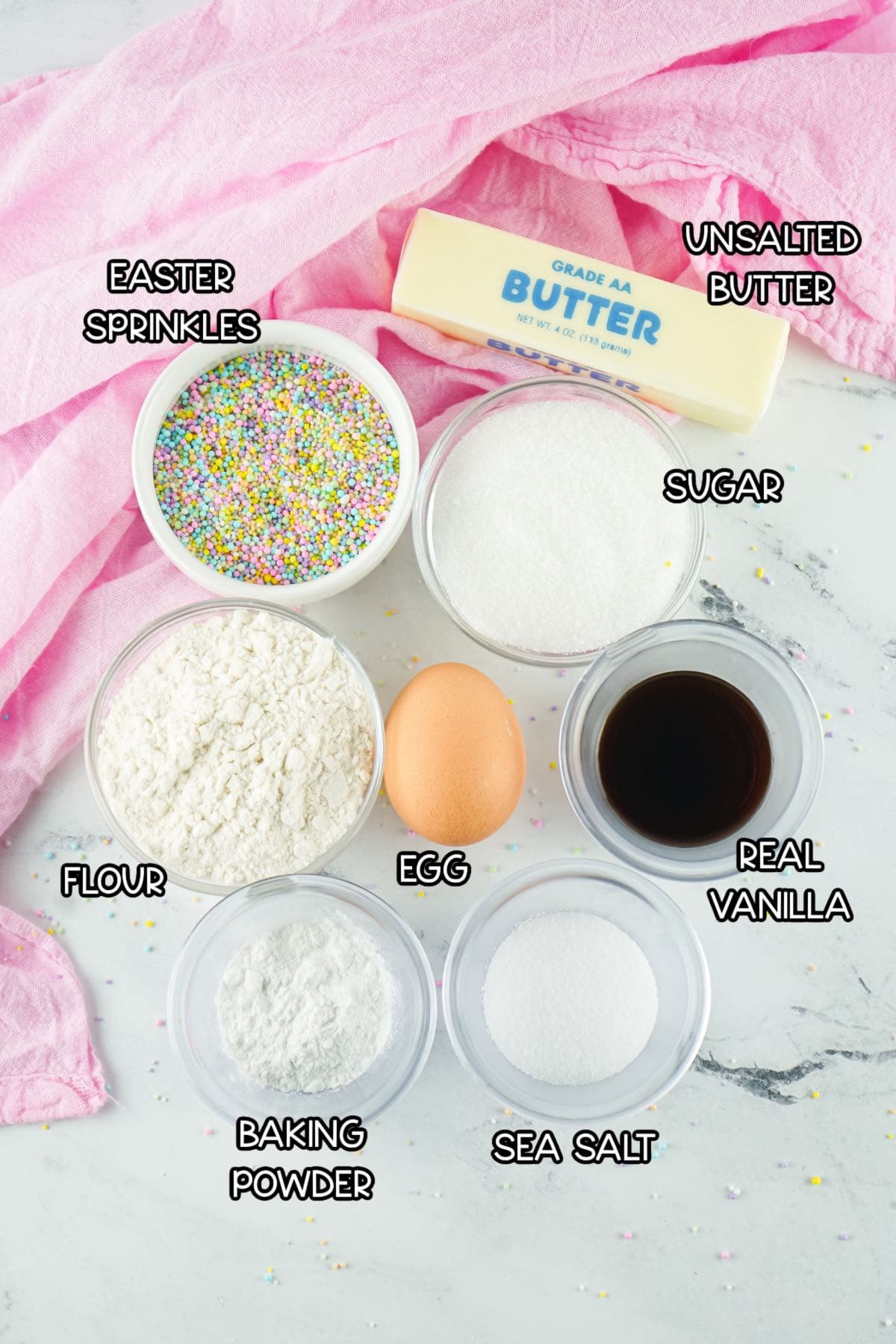 Easter cookies ingredients