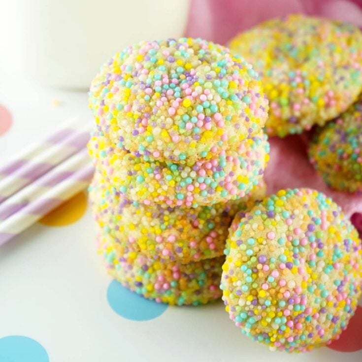 easter sprinkle cookies featured image