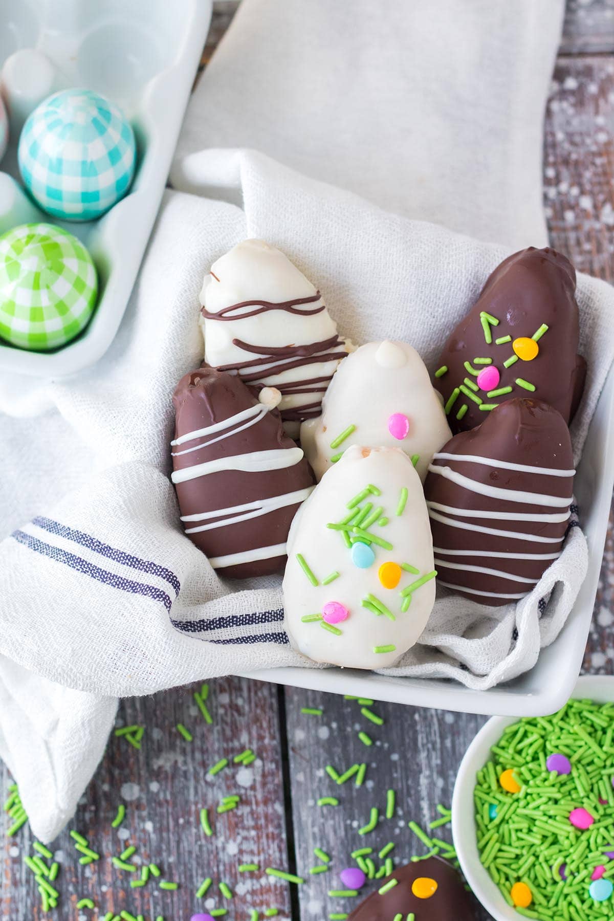reese's easter eggs in a basket