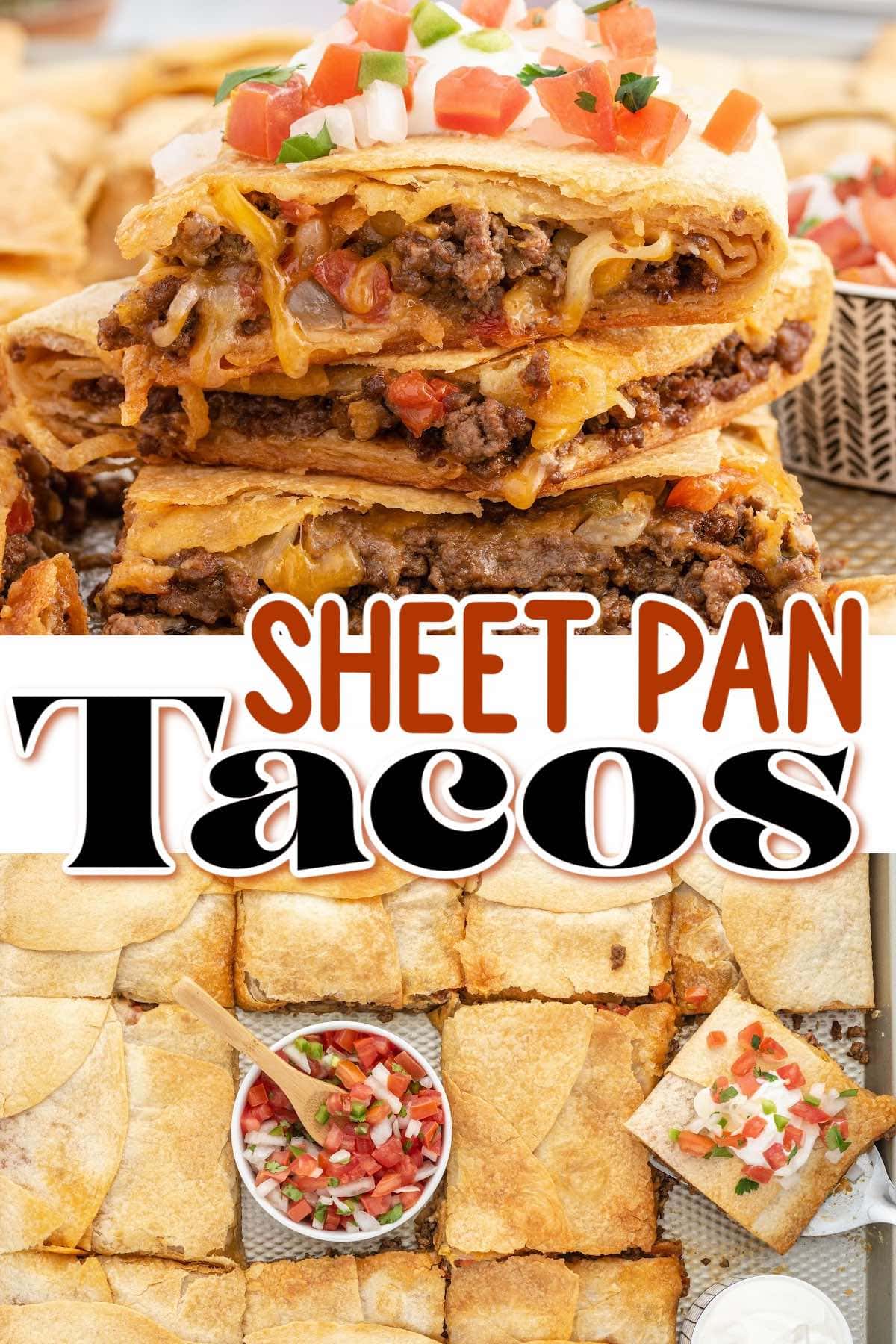 sheet pan tacos pins.