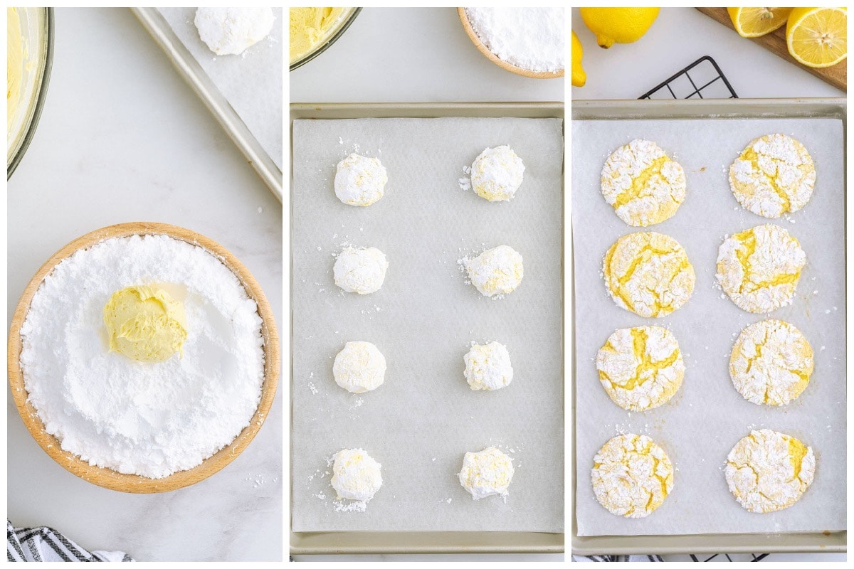 lemon cool whip process collage