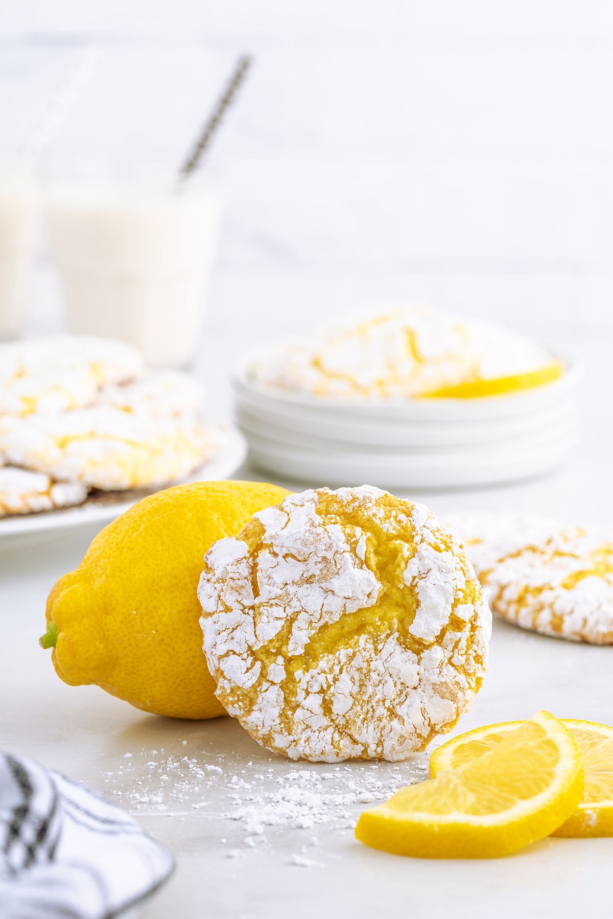 lemon cool whip cookies with 1 piece lemon