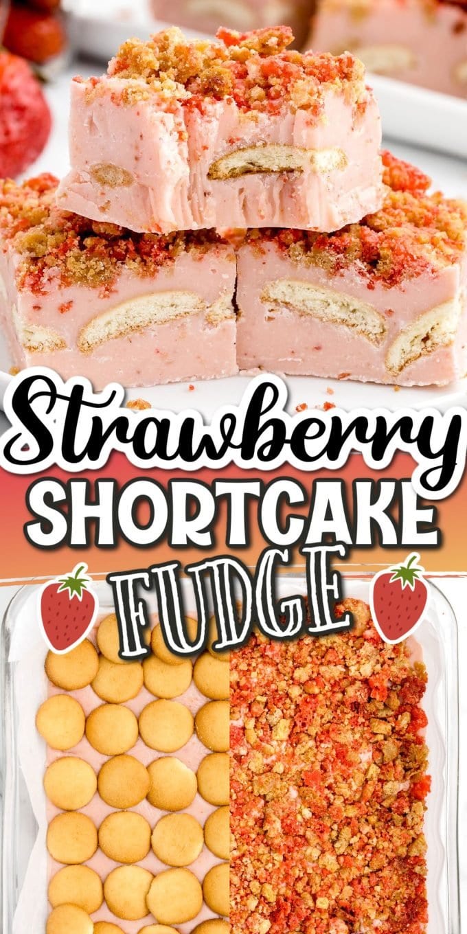 Strawberry Shortcake Fudge pinterest