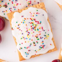 air fryer cherry pop tarts feature image
