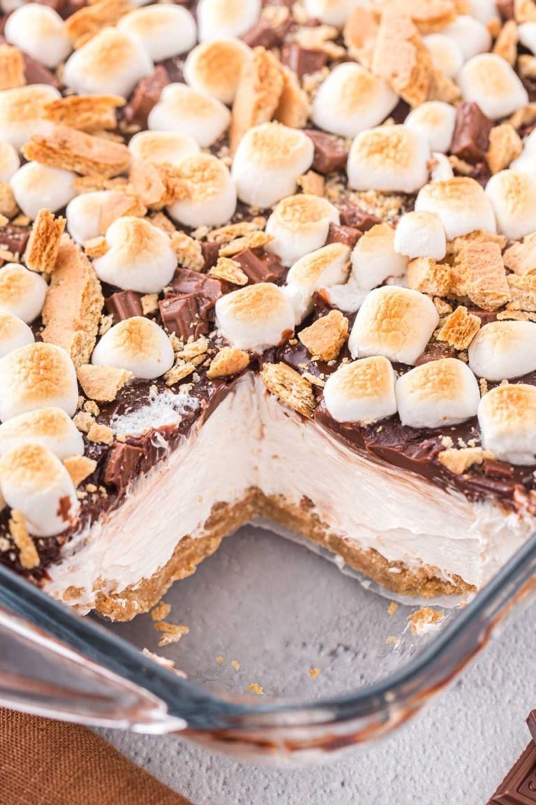 S’mores Cheesecake Bars (No-Bake Dessert) - Princess Pinky Girl