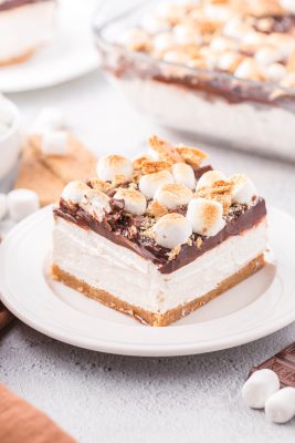 S’mores Cheesecake Bars (No-Bake Dessert) - Princess Pinky Girl