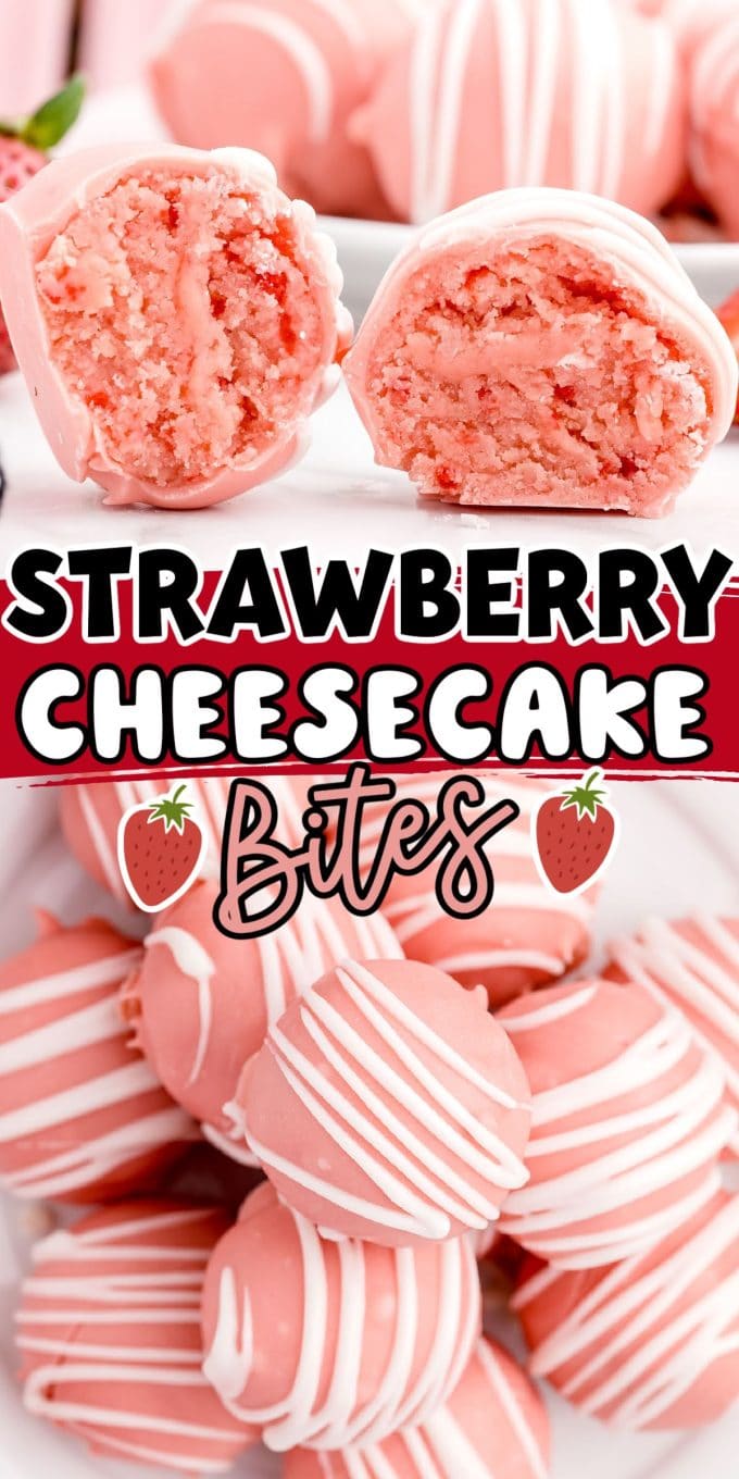 Strawberry Cheesecake Bites pinterest