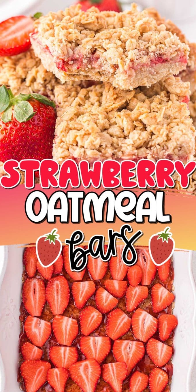 Strawberry Oatmeal Bars pinterest