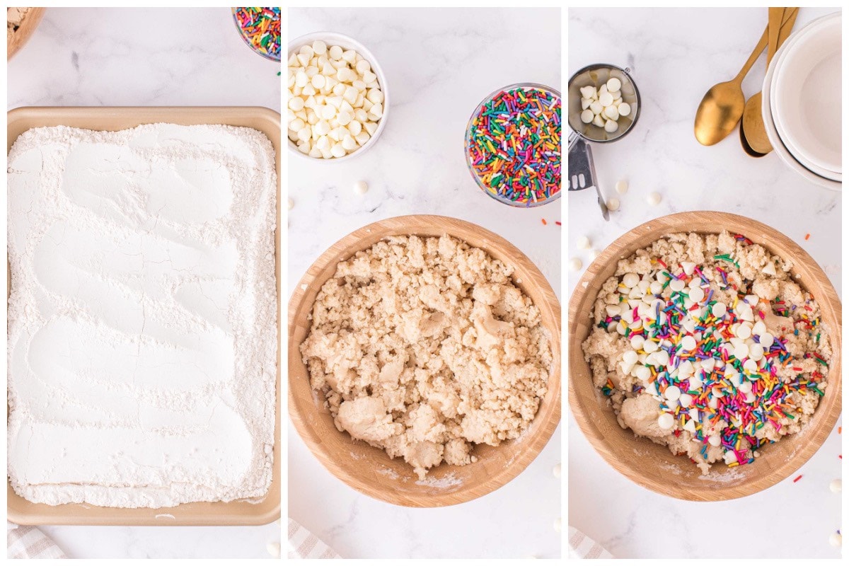 collage Edible Birthday Cake Dough