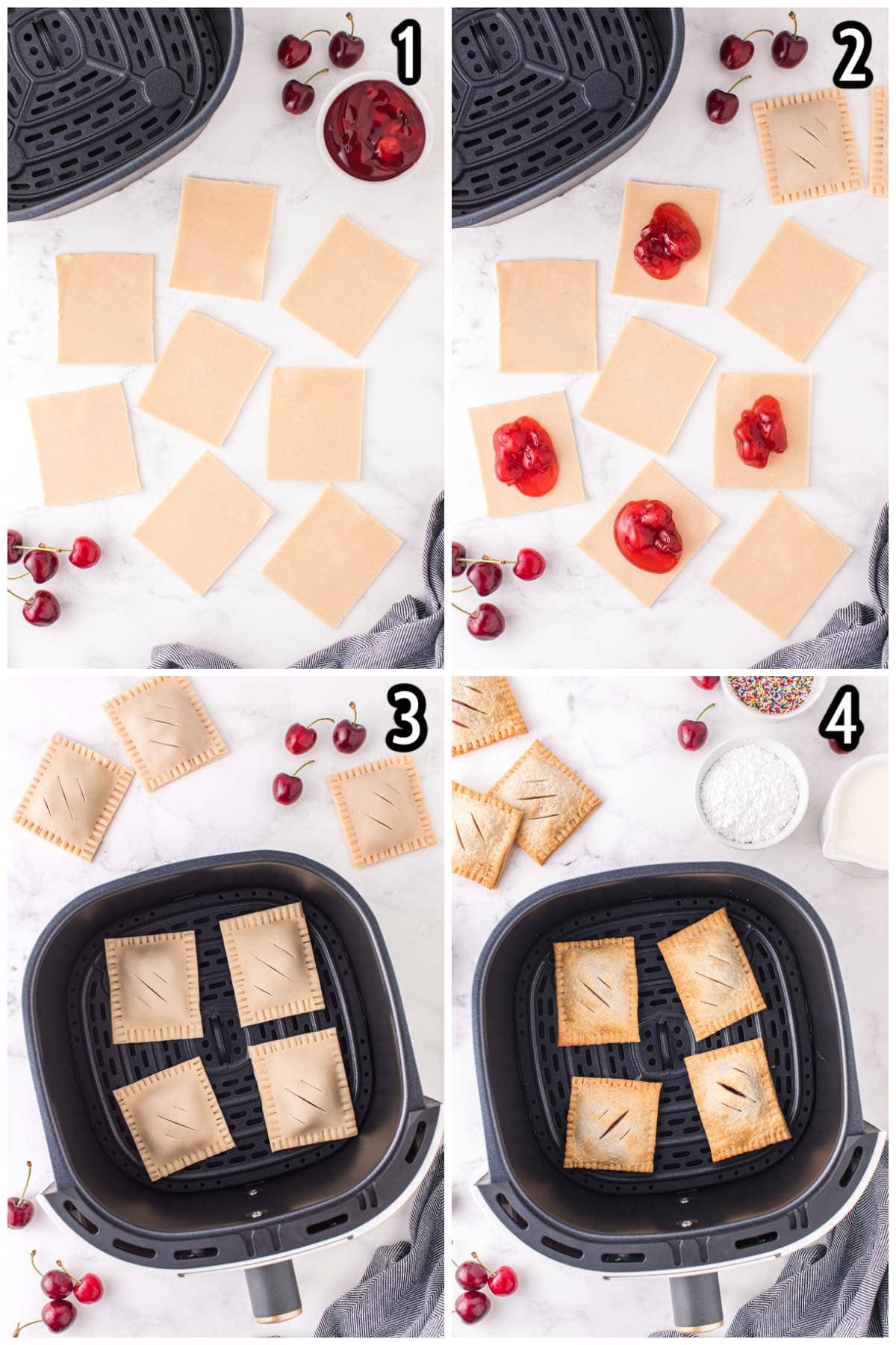 collage cherry pop tarts instruction