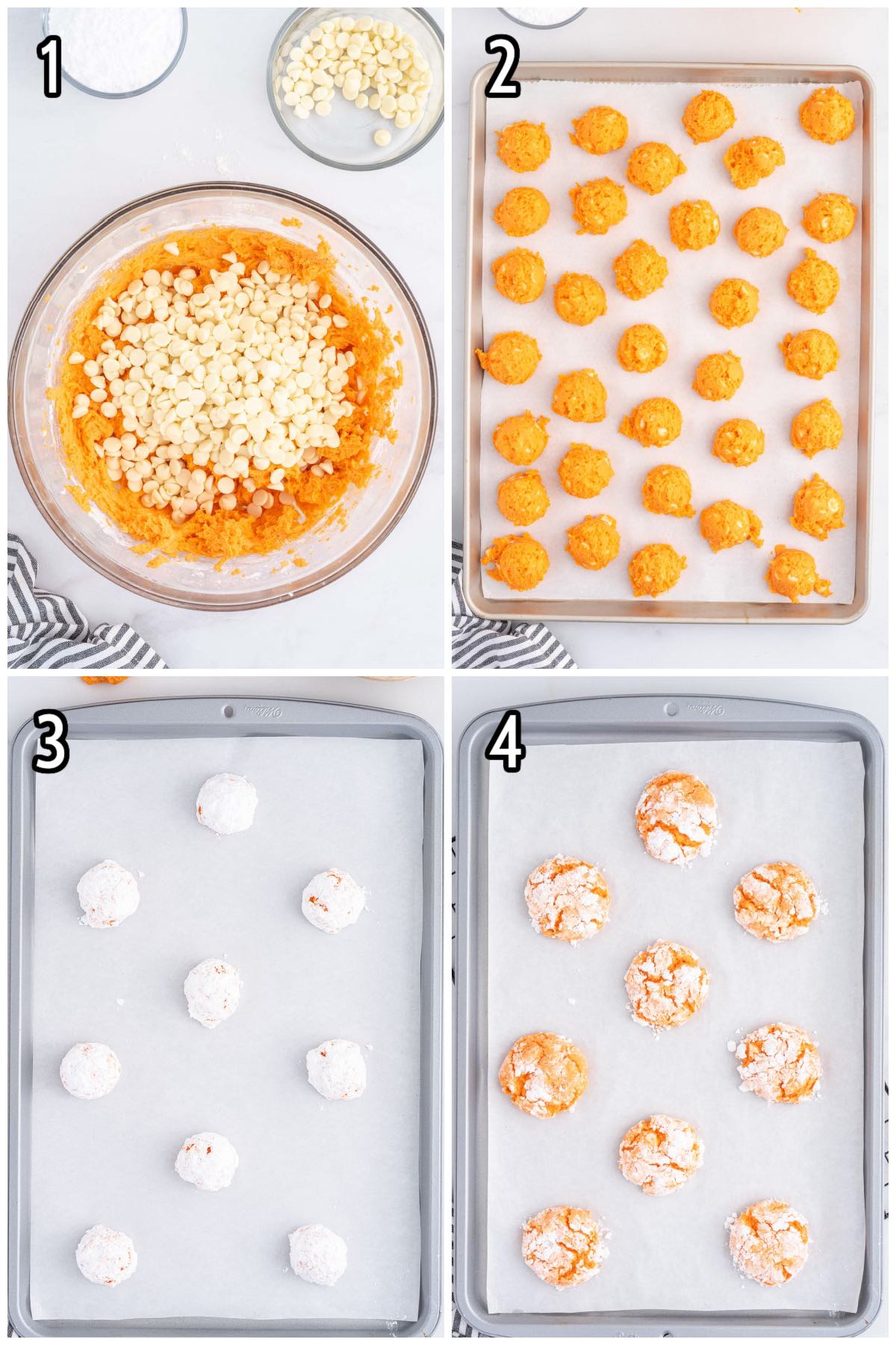 creamsicle cookies collage process