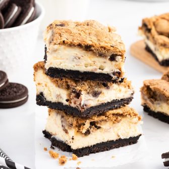 Oreo Chocolate Chip Cheesecake Bars - Princess Pinky Girl