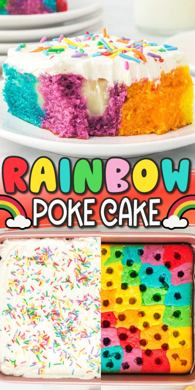 Rainbow Poke Cake pinterest