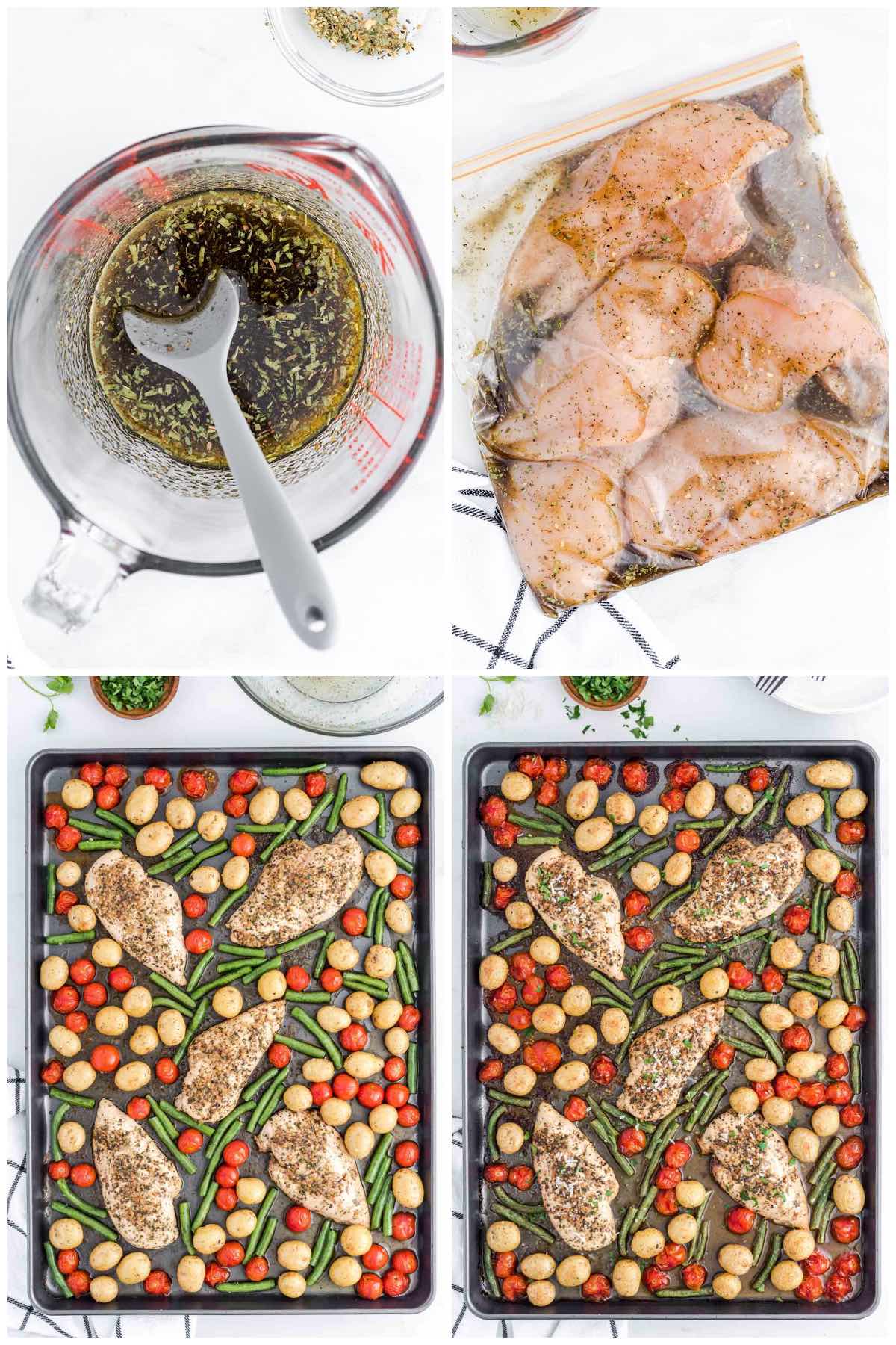 italian chicken sheet pan dinner hero instructions