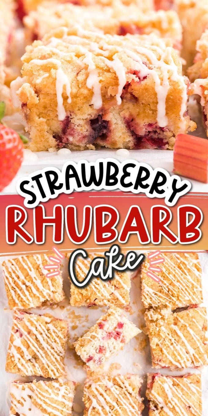 strawberry rhubarb cake pinterest