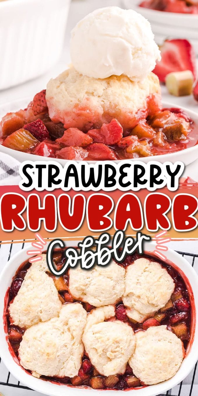 Strawberry-Rhubarb Cobbler pinterest