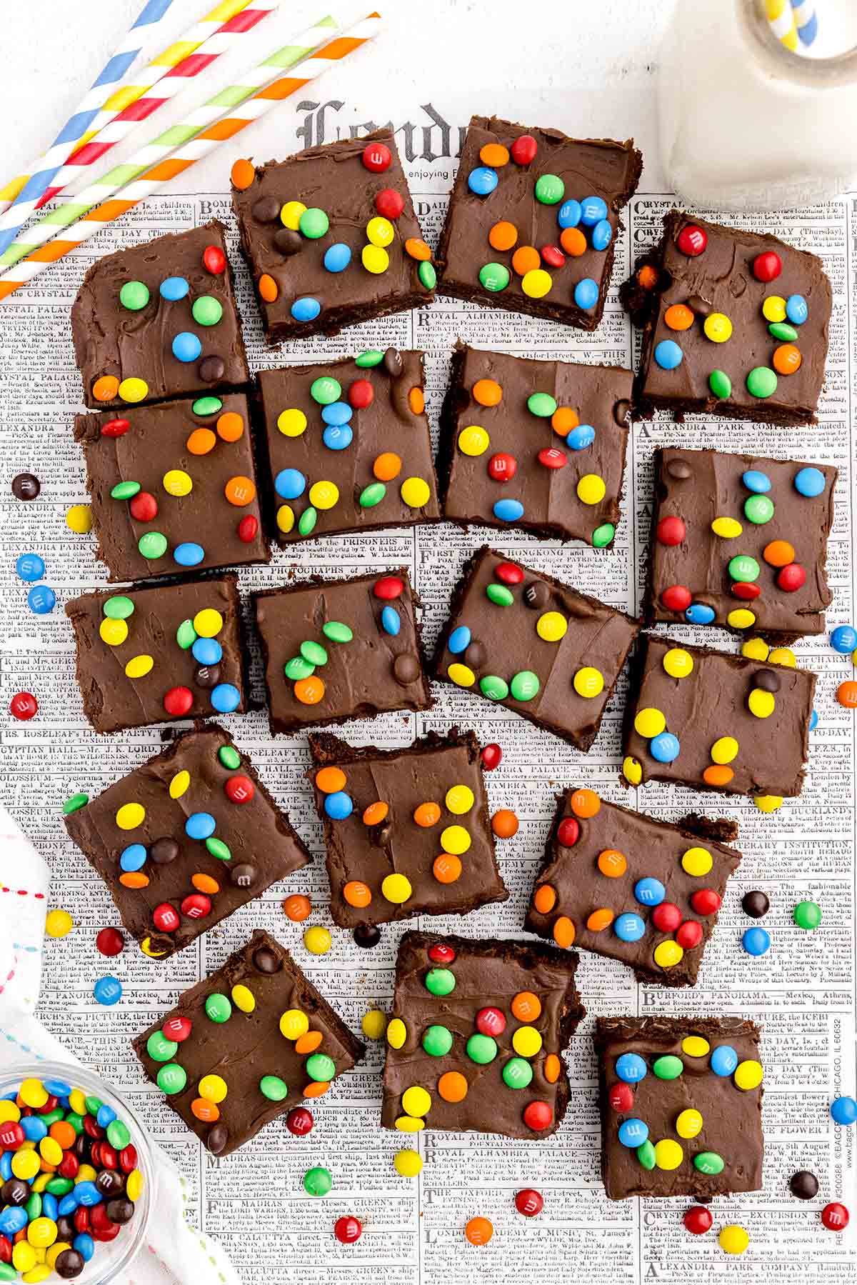 cut brownies into squares