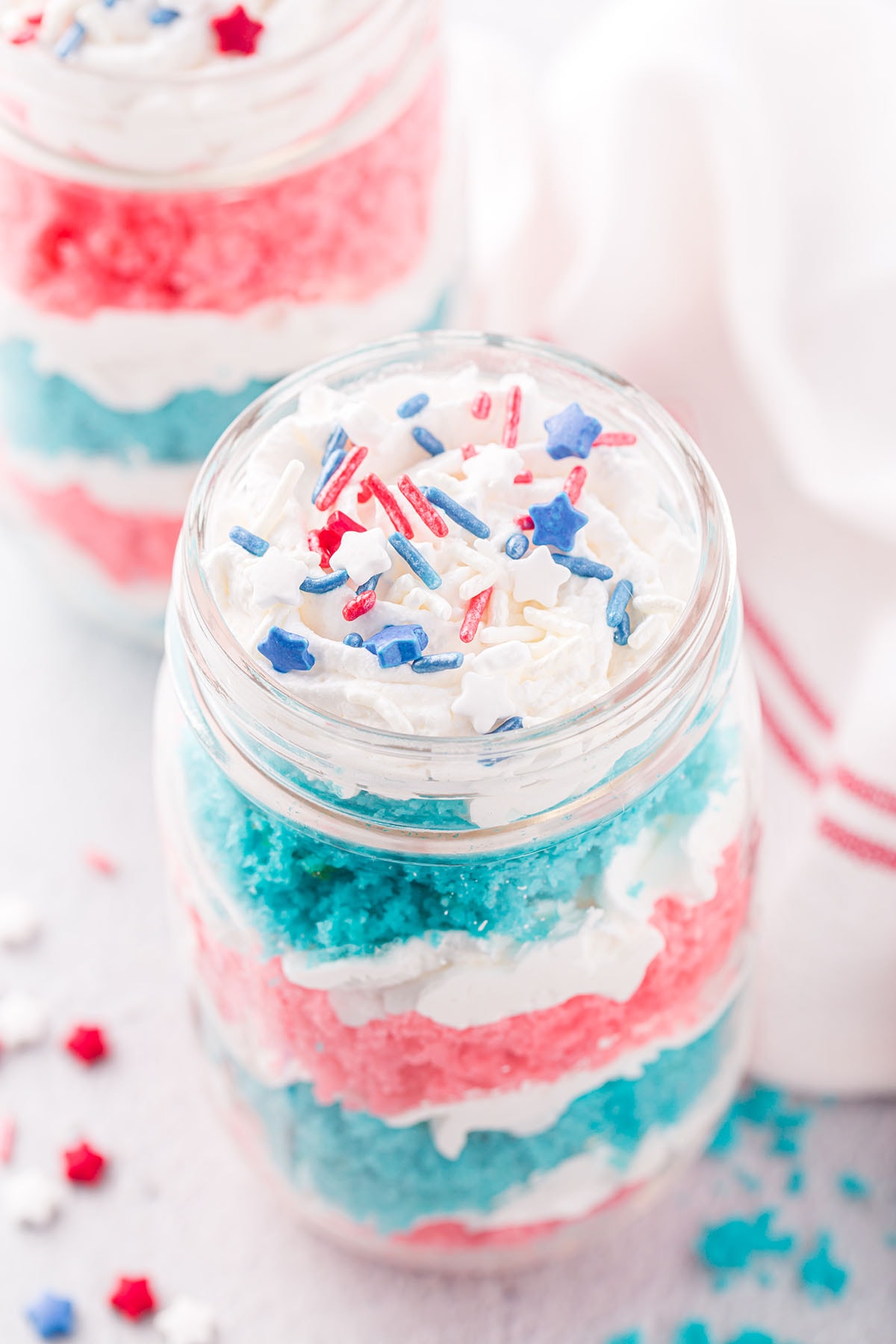 Fourth of July Cake in a Jar hero image