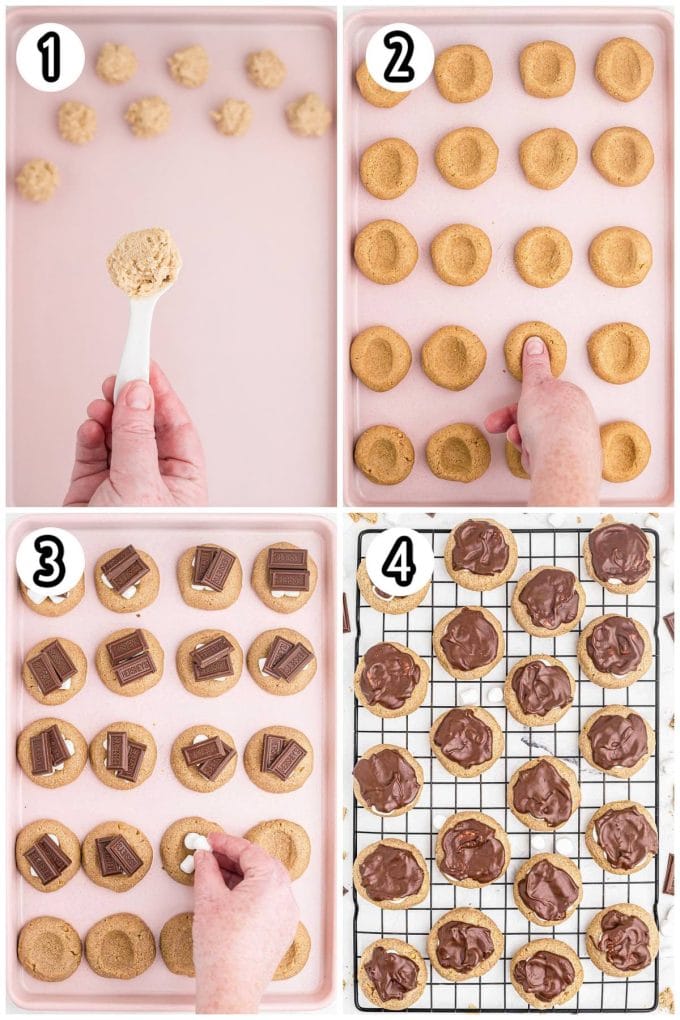 S’mores Thumbprint Cookies - Princess Pinky Girl
