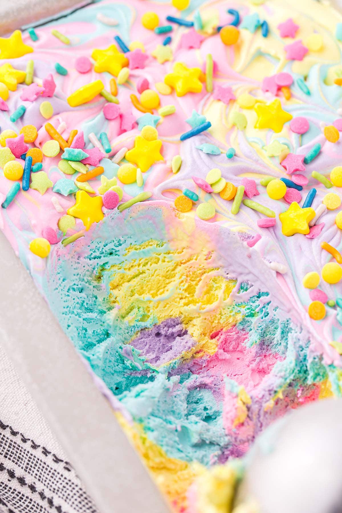 colorful unicorn ice cream