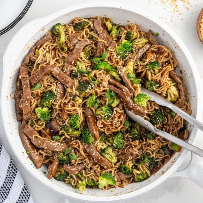 Beef Ramen Stir Fry (Beef & Broccoli) - Princess Pinky Girl