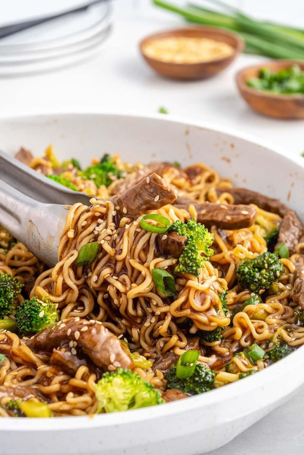 Beef Ramen Stir Fry (Beef & Broccoli) - Princess Pinky Girl