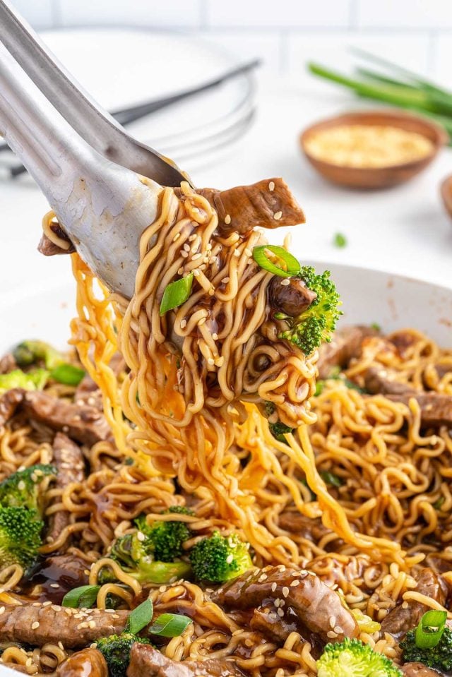 Beef Ramen Stir Fry (Beef & Broccoli) - Princess Pinky Girl