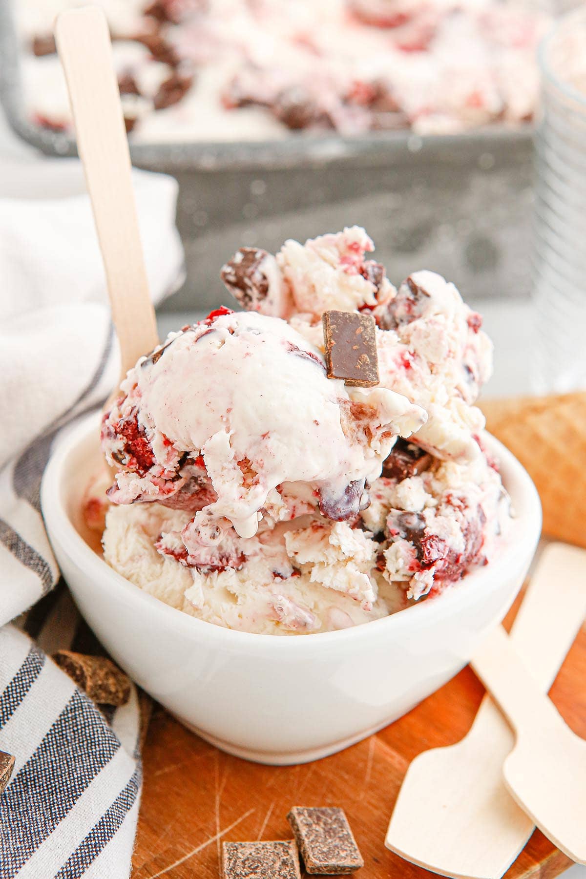 Cherry Garcia Nice Cream Recipe without an Ice Cream Maker