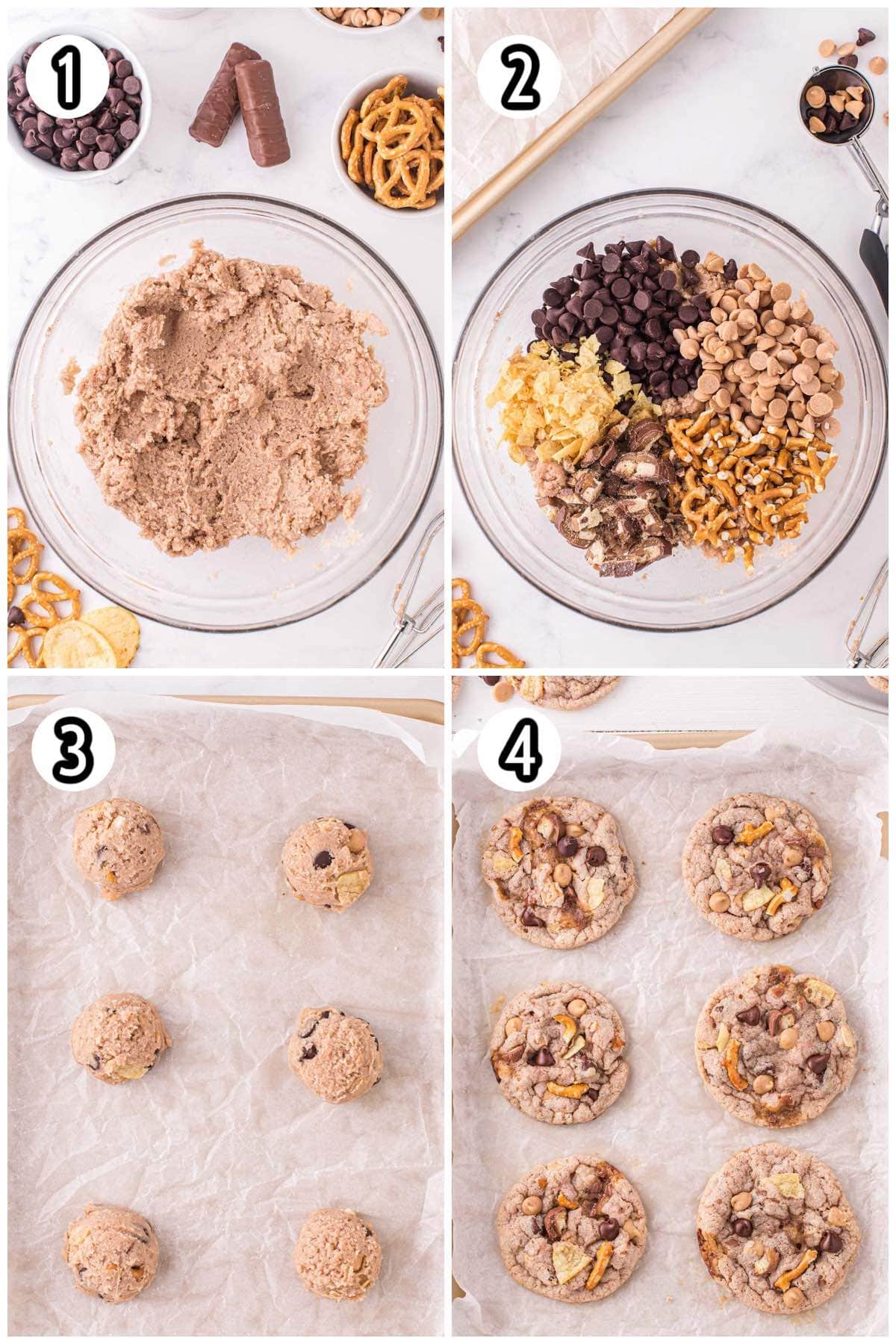 kitchen sink cookies collage process