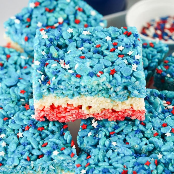 4th of July Rice Krispie Treats - Princess Pinky Girl