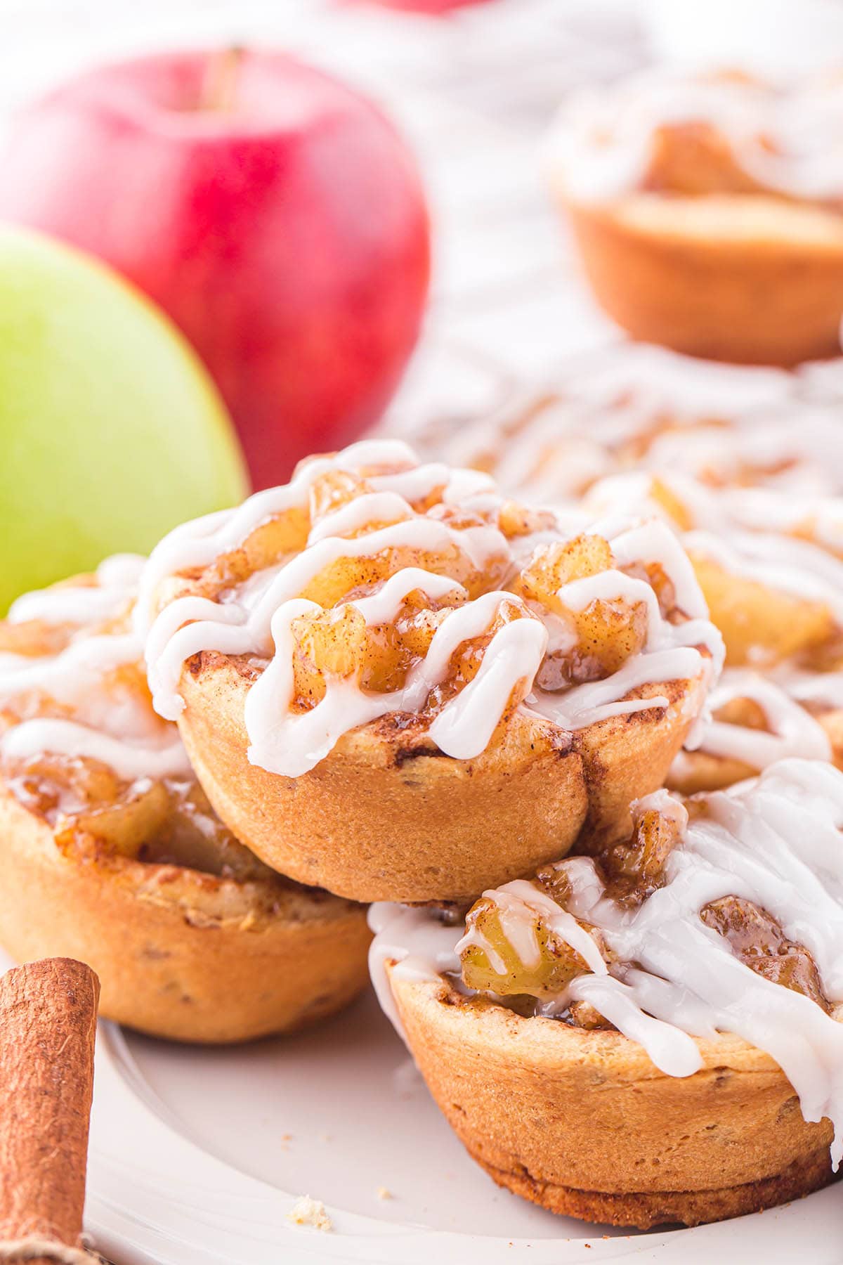 apple pie cups stacked