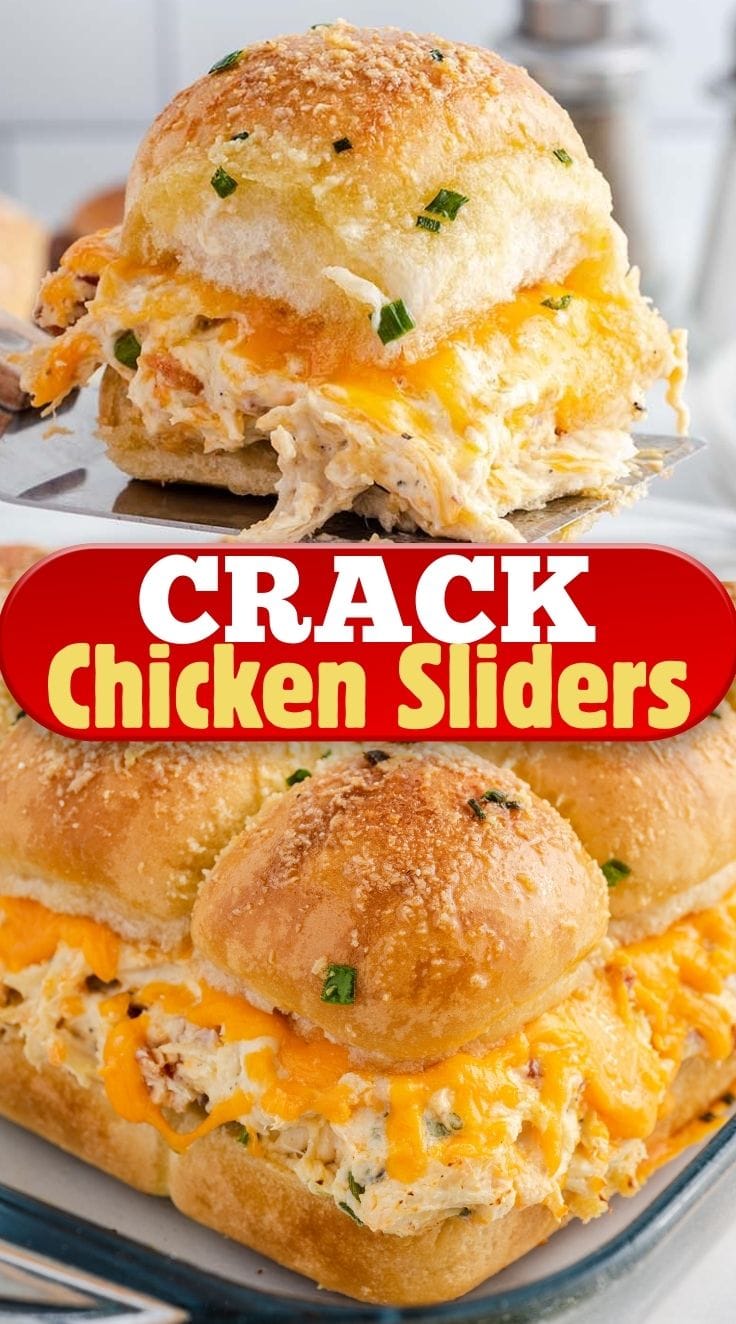 A piece of Crack Chicken Sliders lifted by a slicer