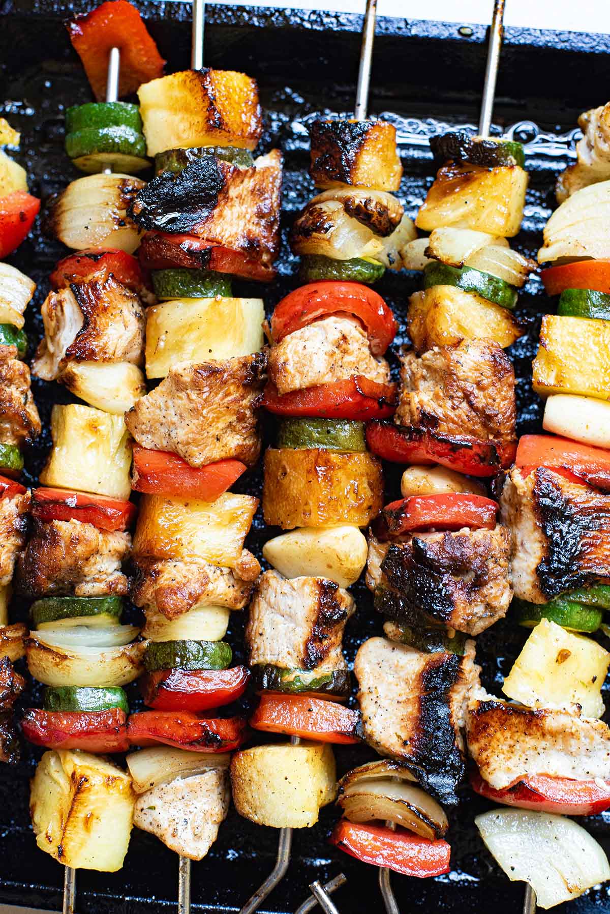 grilling Chicken Kabobs with Pineapple